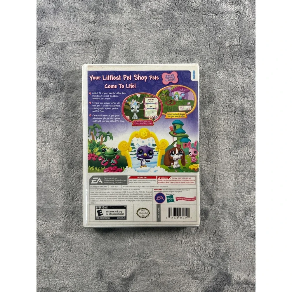 Littlest Pet Shop Nintendo Wii Game EA Kids Simulation Complete with Case Disc